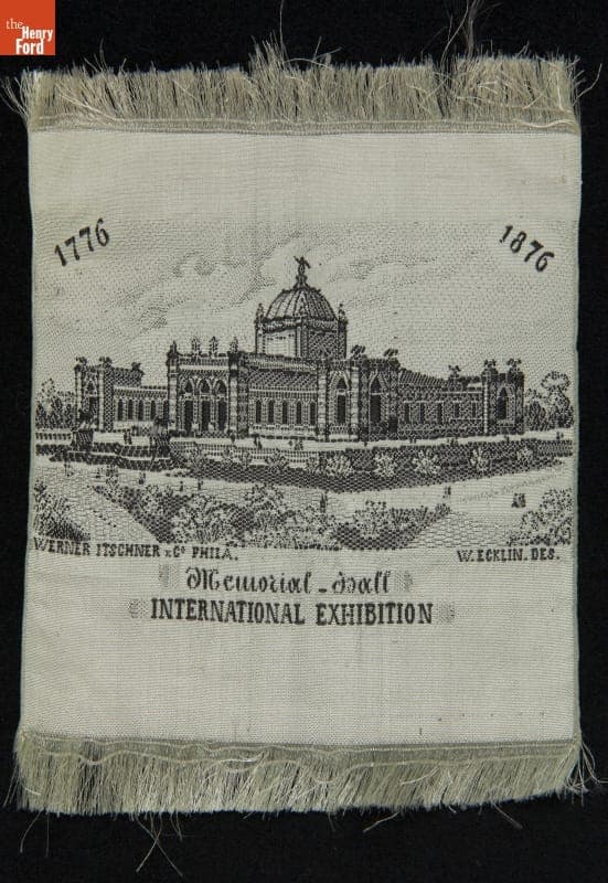 Commemorative Bookmark, "Memorial Hall International Exhibition," 1876