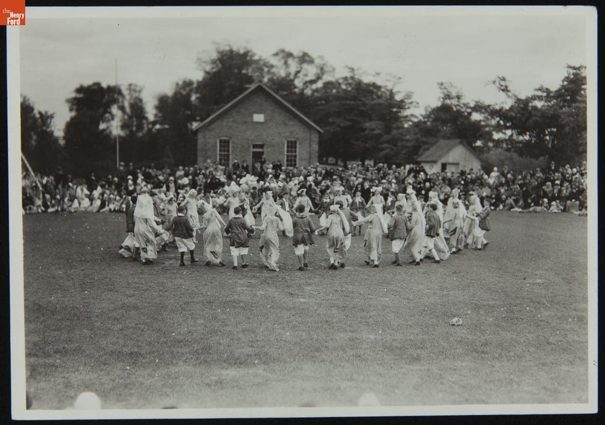 Scotch Settlement School Dedication in Greenfield Village, September 16, 1929