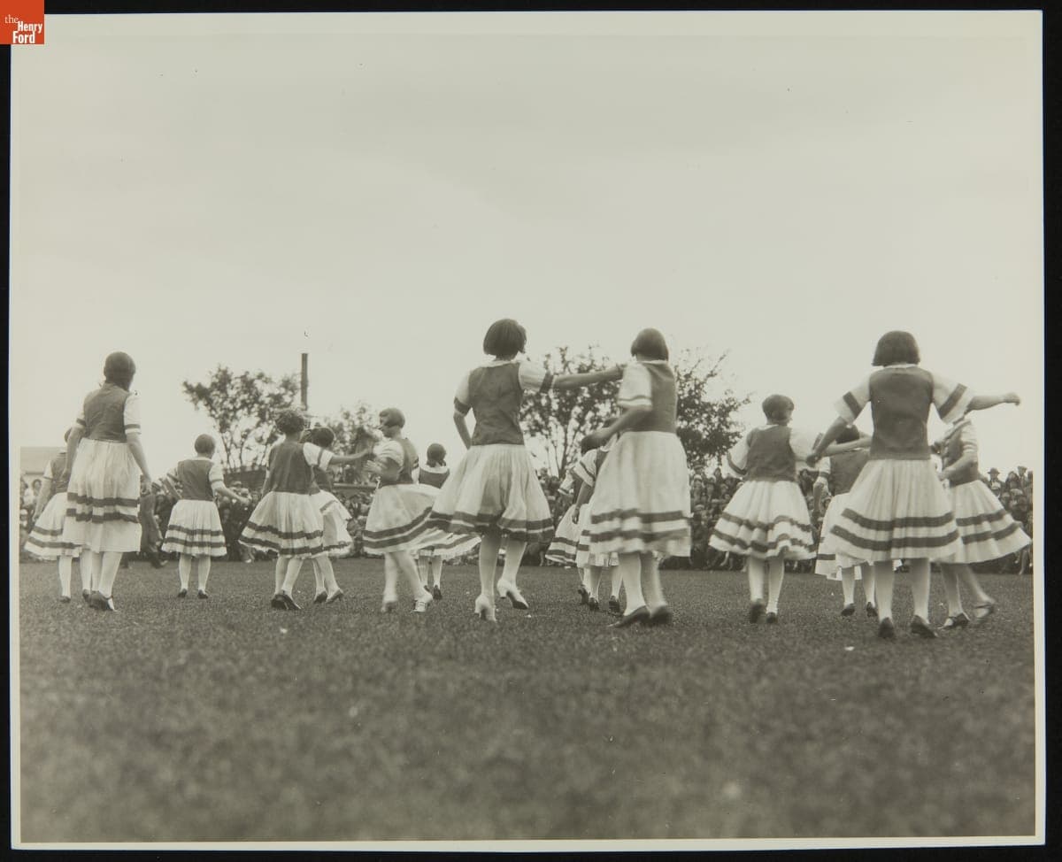 Scotch Settlement School Dedication in Greenfield Village, September 16, 1929