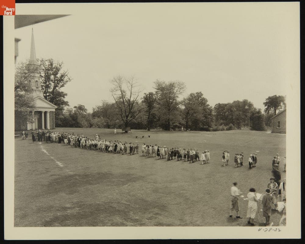 Event on the Village Green, Greenfield Village, April 28, 1932
