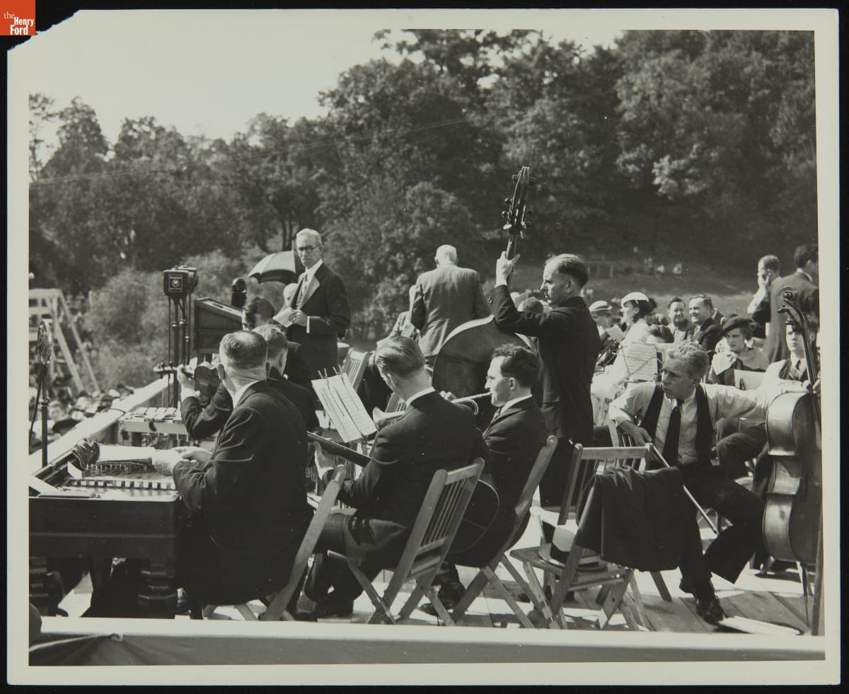 Scotch Settlement School Dedication in Greenfield Village, September 16, 1929