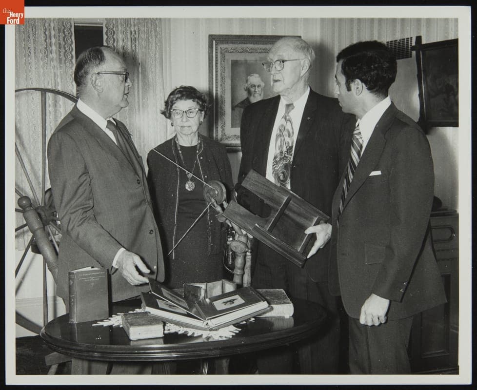Edison Family Members Visiting Edison Homestead in Greenfield Village, October 31, 1974