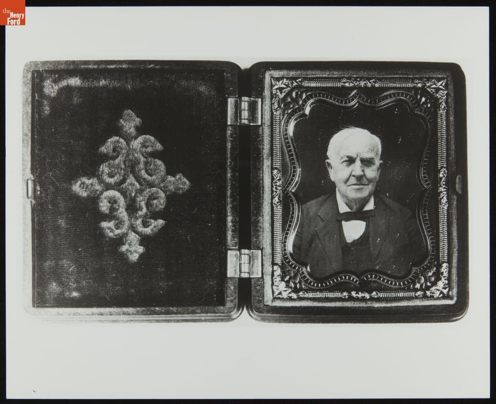 Daguerreotype Portrait of Thomas Edison in the Greenfield Village Tintype Studio, 1930