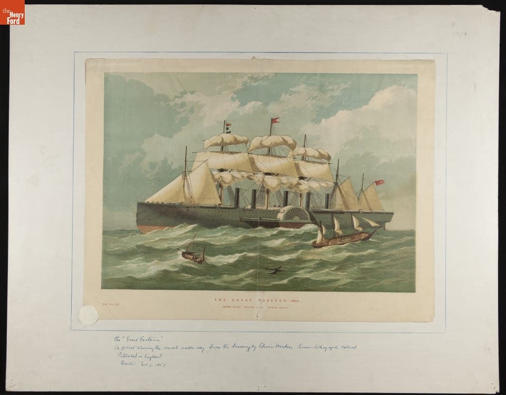 Chromolithograph, "The Great Eastern Afloat," 1857