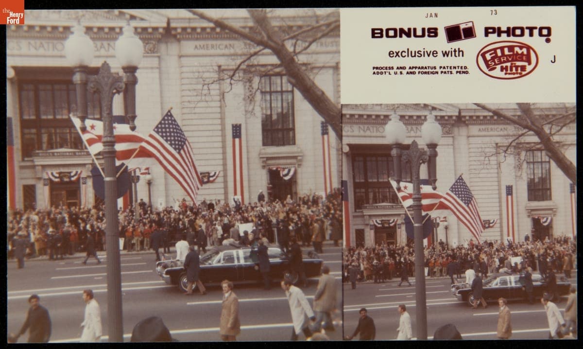 1961 Lincoln Continental Presidential Limousine during Richard Nixon's Inaugural Parade, 1973