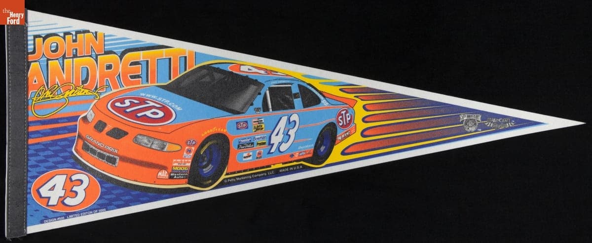 Pennant, "John Andretti, #43," 1998