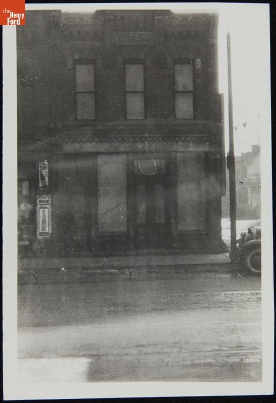 Grimm Jewelry Store in Detroit, Michigan, Being Photographed in Preparation for Relocation to Greenfield Village, 1940