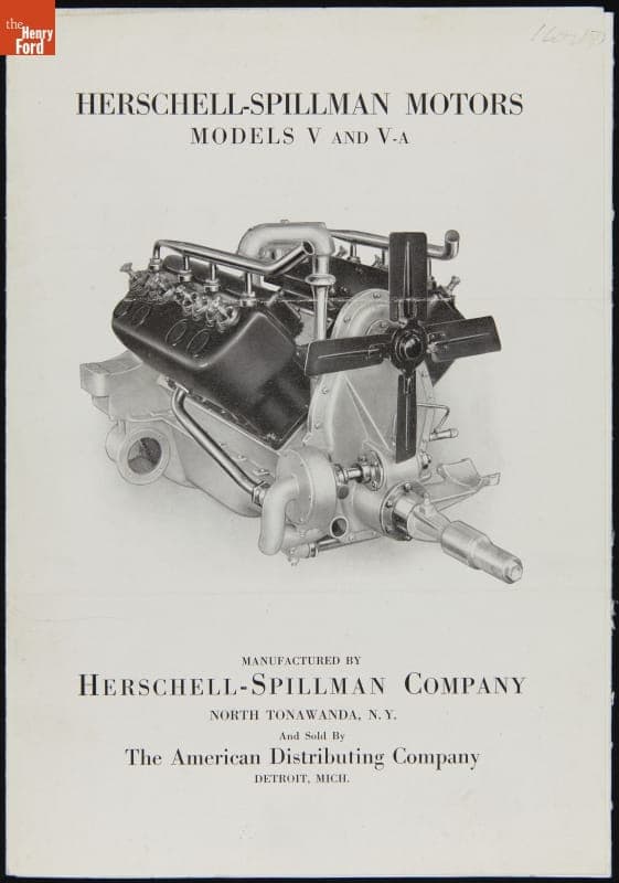 Catalog for Herschell-Spillman Company Motors, Models V and V-A, circa 1915