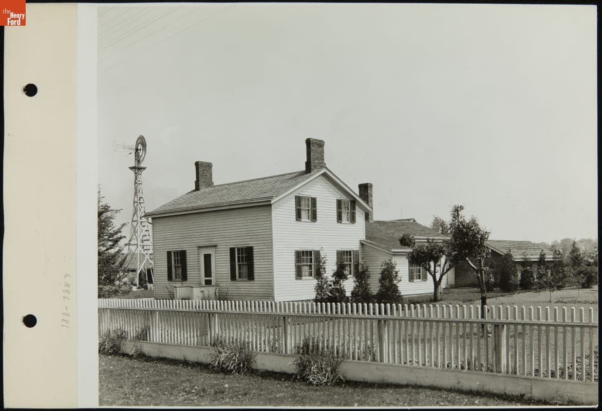 Ford Home (Henry Ford's Birthplace) at Its Original Site, Dearborn, Michigan, 1923-1926