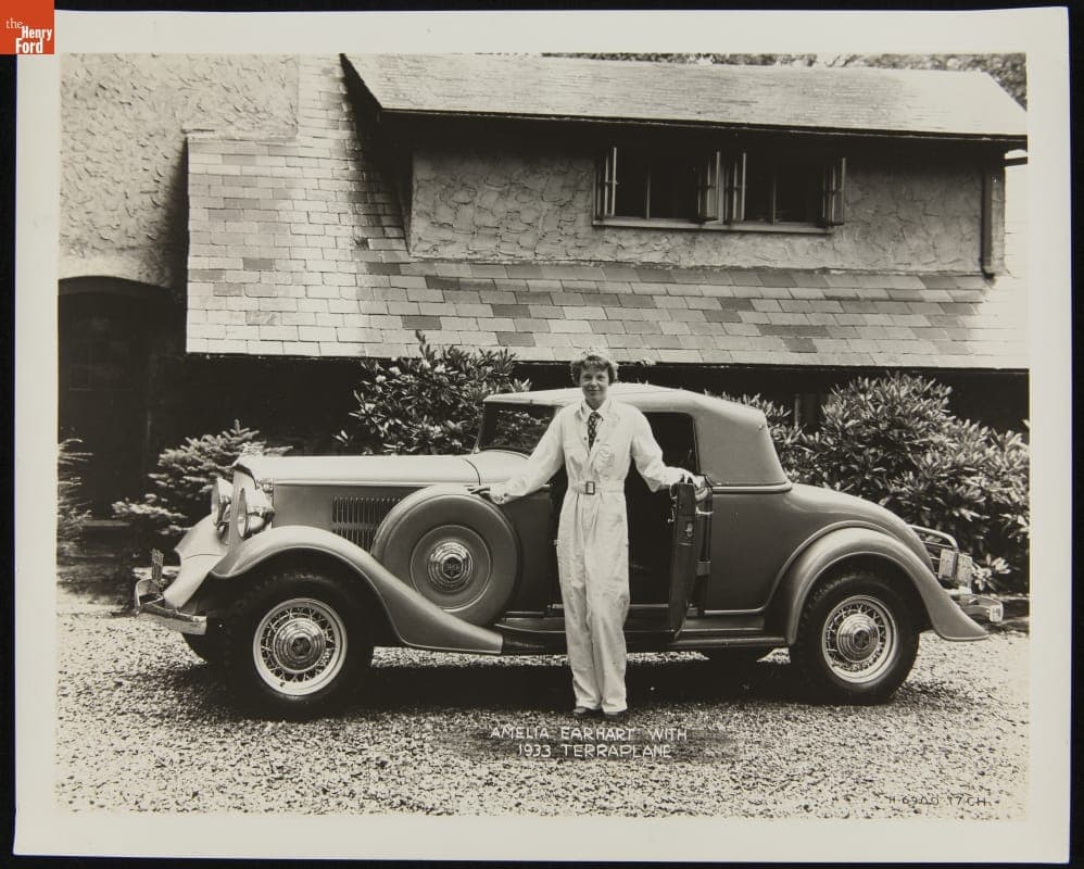 Amelia Earhart with 1933 Hudson Terraplane