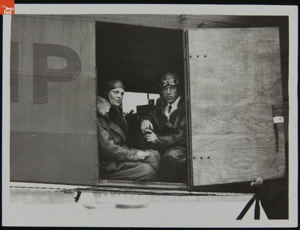 Amelia Earhart and Wilmer Stultz Leaving Burry Port on the "Friendship," June 19, 1928