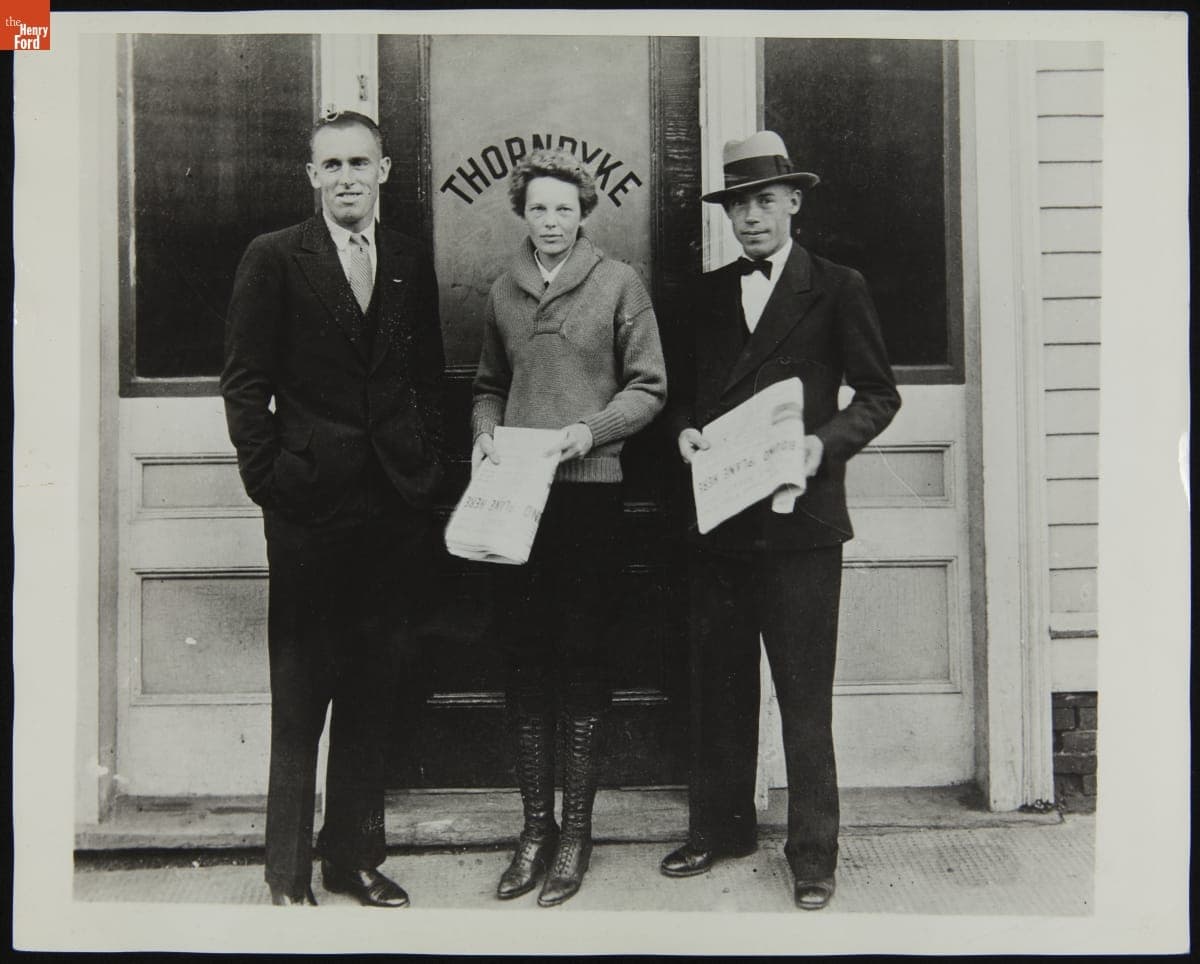 Amelia Earhart and the "Friendship" Crew in Nova Scotia before the Transatlantic Flight, June 8, 1928