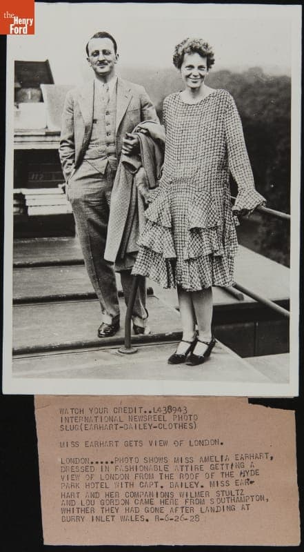 Amelia Earhart on the Roof of London's Hyde Park Hotel, June 1928