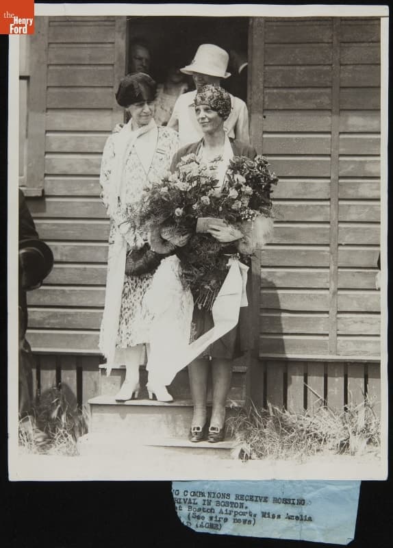 Amelia Earhart and Amy Earhart are Welcomed in Boston, July 9, 1928