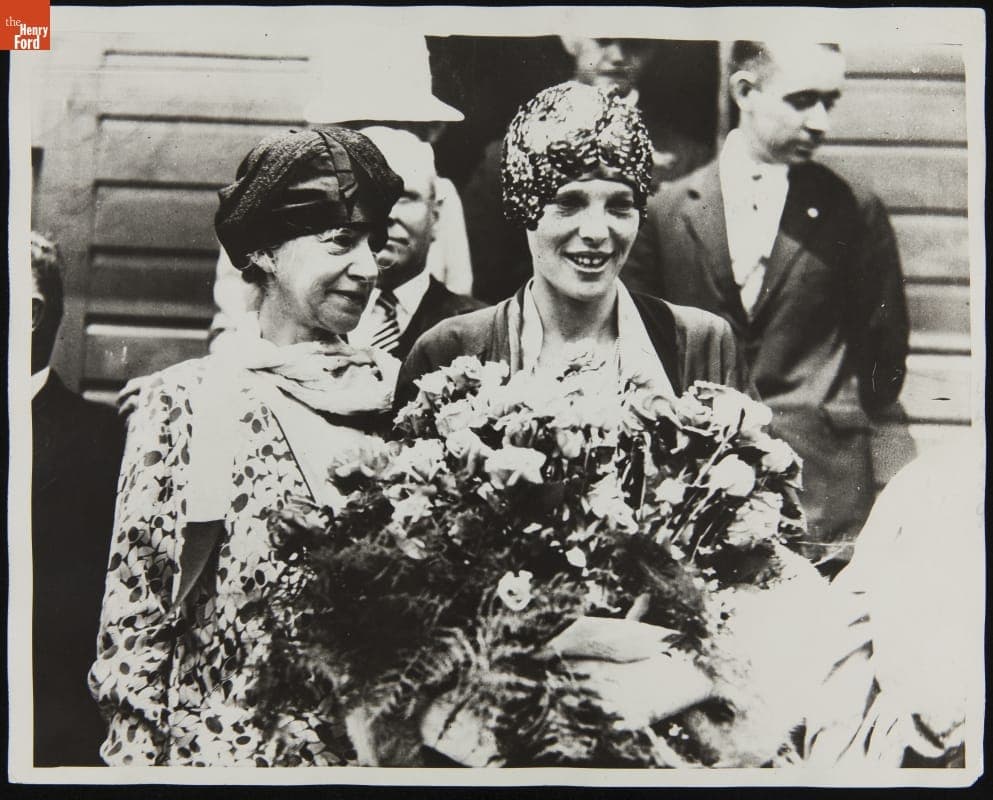 Amelia Earhart and Amy Earhart are Welcomed in Boston, July 9, 1928