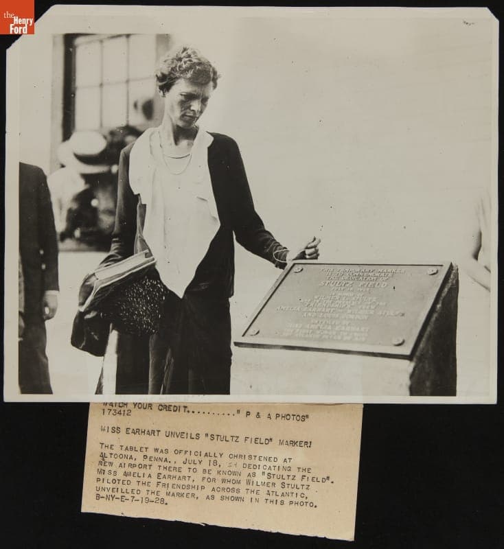 Amelia Earhart at the Dedication of Stultz Field at Altoona, Pennsylvania, July 18, 1928