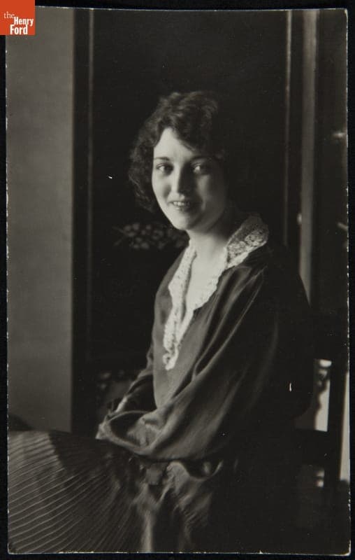 Ruth Elder at Mrs. Mackey's Home, Horte, Azores, October 1927