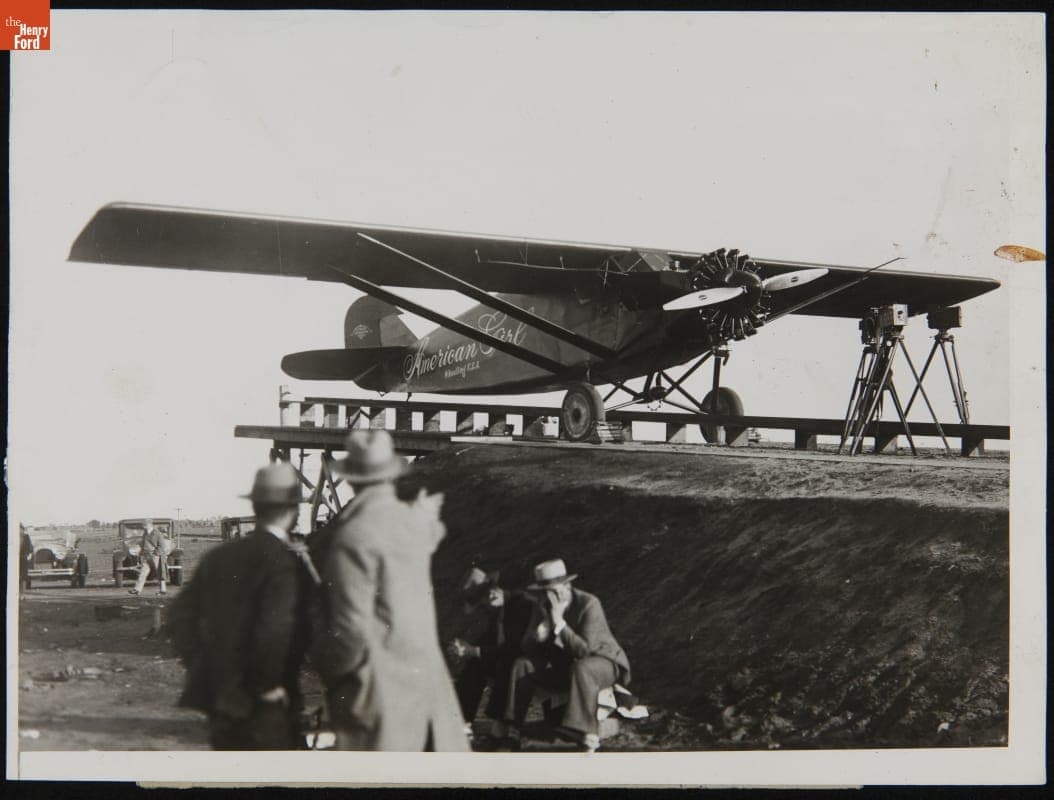 Ruth Elder's Airplane, the "American Girl," before Take-off, October 11, 1927