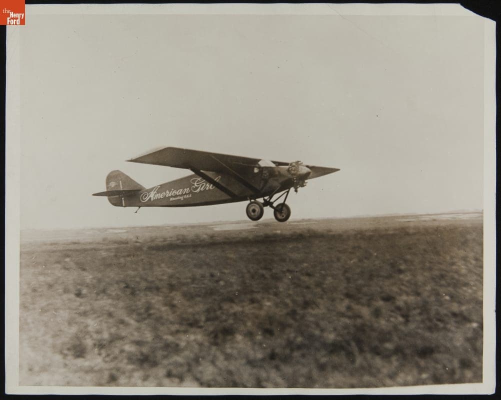 Ruth Elder's "American Girl" on a Test Flight at Curtiss Field, October 1927