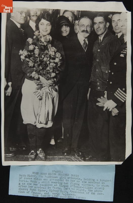 Ruth Elder and George Haldeman with Sydney Veit in Paris, France, October 1927