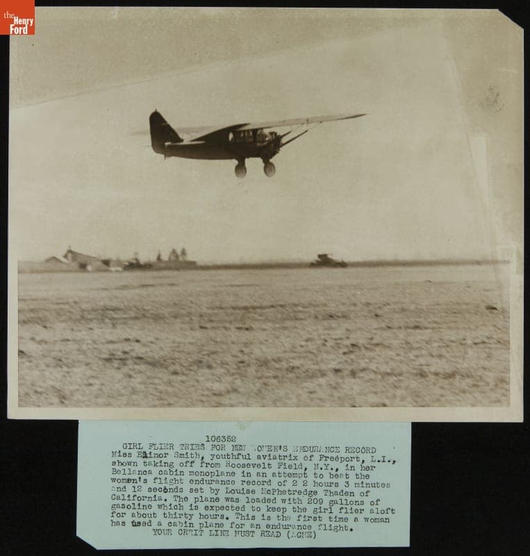 Elinor Smith Takes Off from Roosevelt Field, 1929