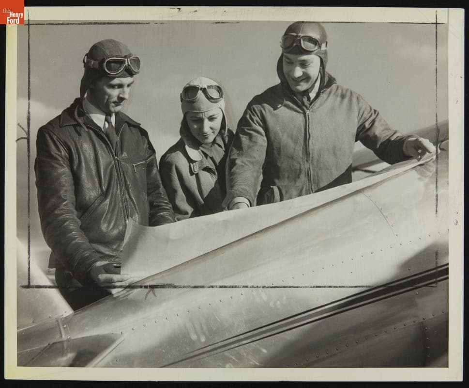 Flight Instructors Barbara Kibbee, Robert Reno and Howard Pember, Civilian Pilot Training Program, November 21, 1939