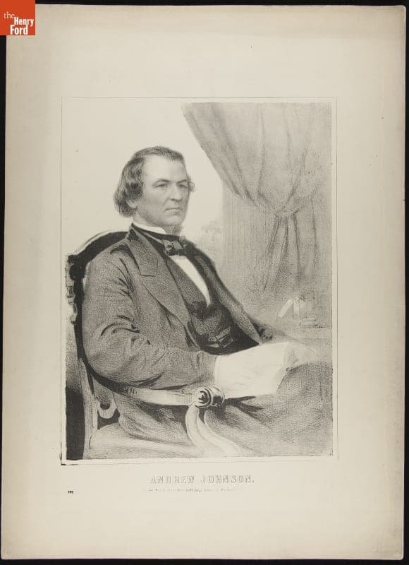 Lithograph, Andrew Johnson, 1857-1864