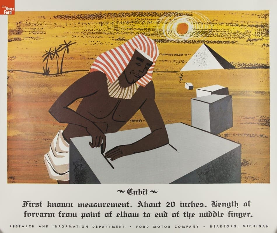 Ford Motor Company Measurement Poster, "Cubit," circa 1960