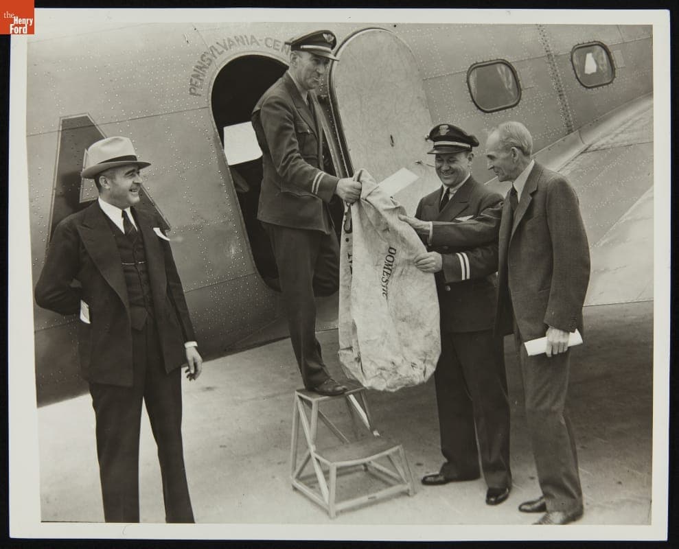 Henry Ford Commemorating Early Air Mail Flights during National Air Mail Week, May 18, 1938