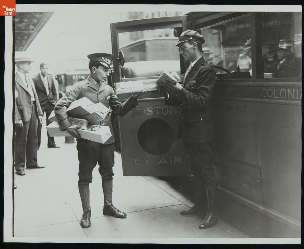 Delivery of Packages, Express Service by Air to Boston, 1926