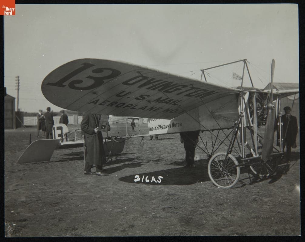 Promotional Queen Monoplane Owned by Earle Ovington, First United States Post Office Air Mail Pilot, 1911