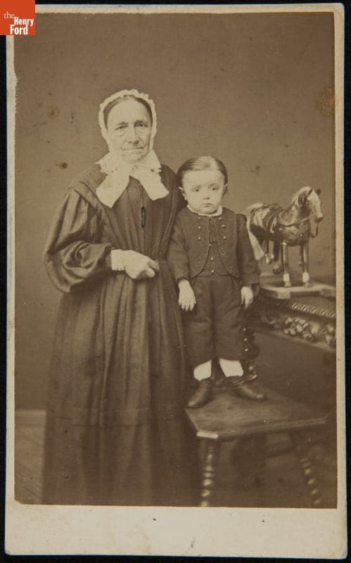 Charles Steinmetz at Age 3, with His Grandmother, 1868