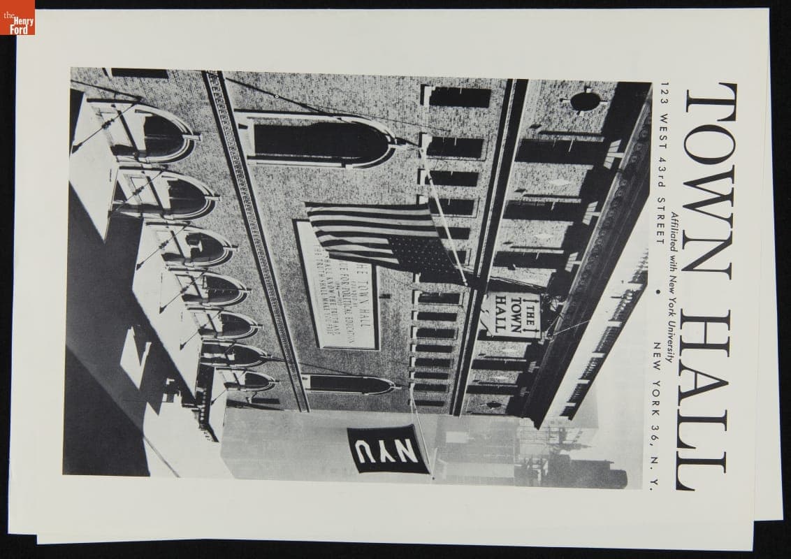 Program for The New York Improvisation Quartet at The Town Hall, September 25, 1965