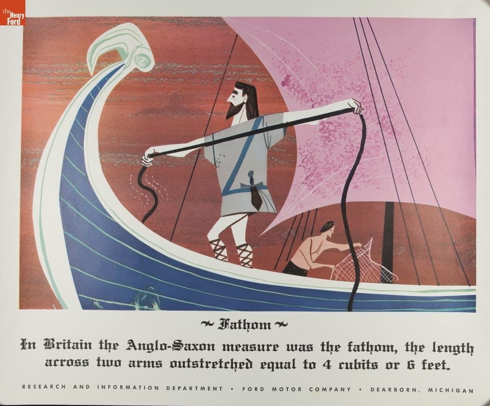 Ford Motor Company Measurement Poster, "Fathom," circa 1960