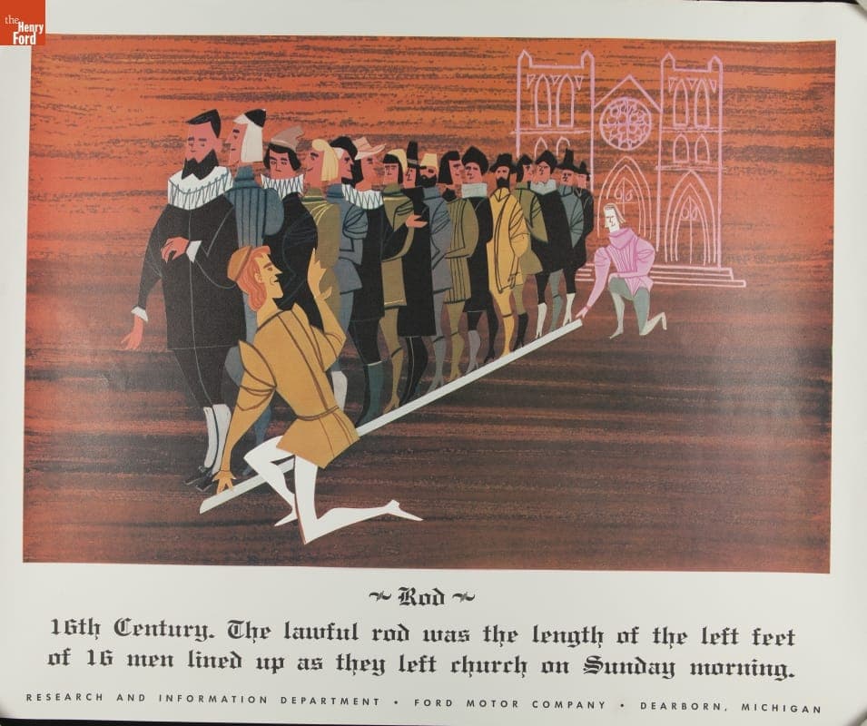Ford Motor Company Measurement Poster, "Rod," circa 1960