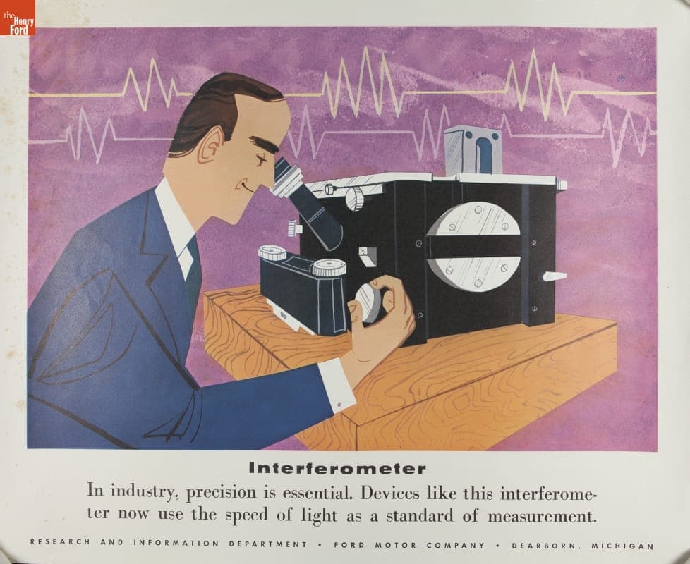 Ford Motor Company Measurement Poster, "Interferometer," circa 1960