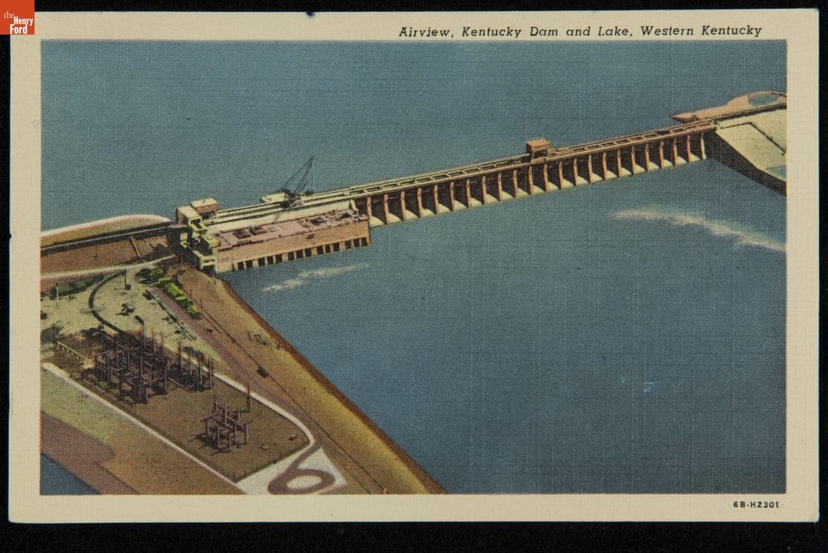 "Airview, Kentucky Dam and Lake, Western Kentucky," 1948