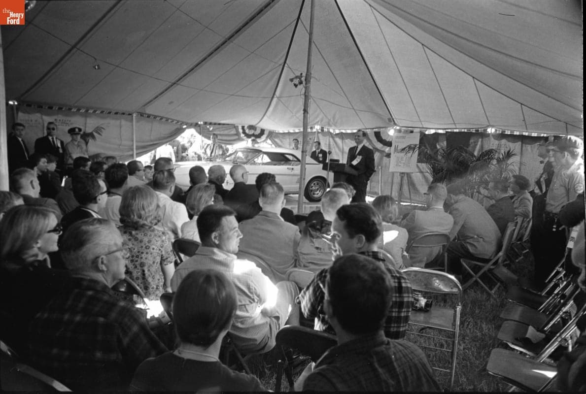 Press Conference Introducing the Ford Mustang II Before the Grand Prix of the United States, Watkins Glen, New York, October 5, 1963