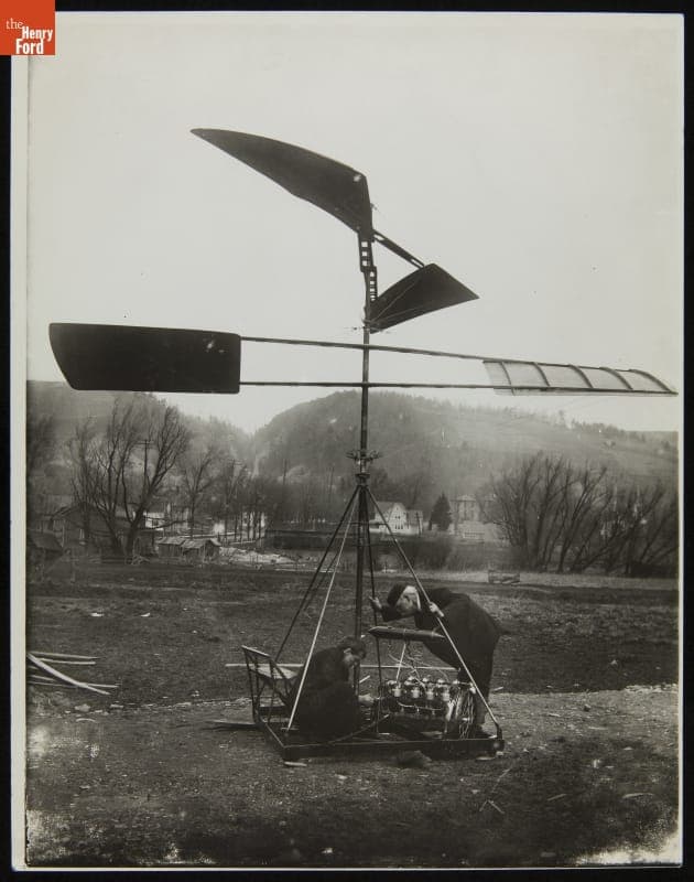John Newton Williams with Helicopter, circa 1908