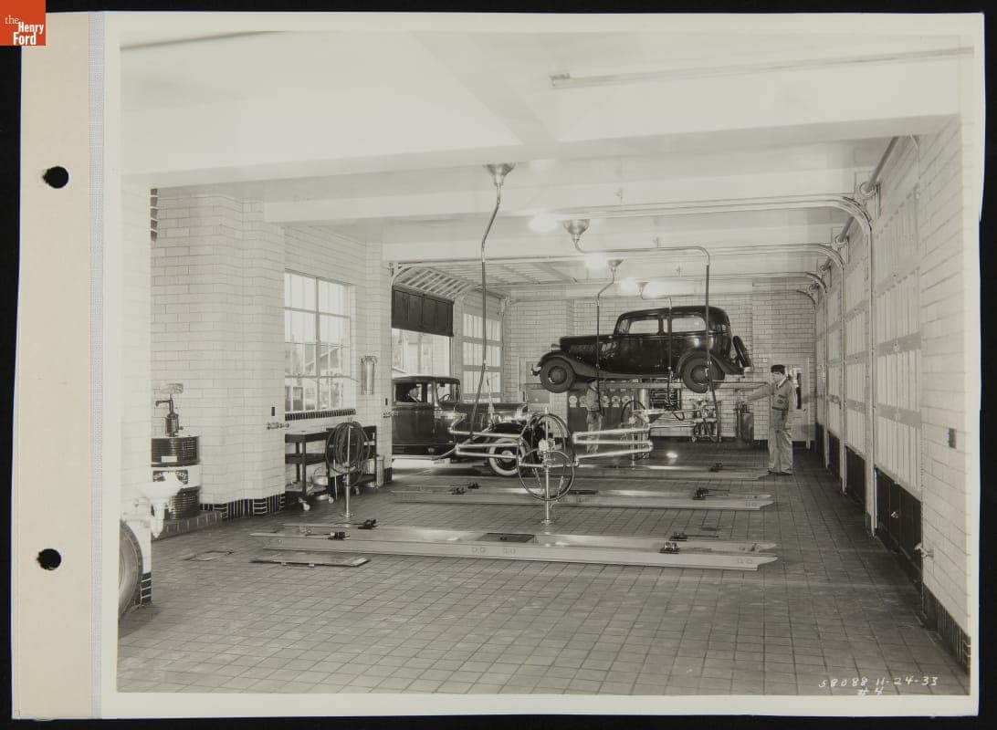 Super Service Station at Stark Hickey Ford Dealership, Detroit, Michigan, 1933