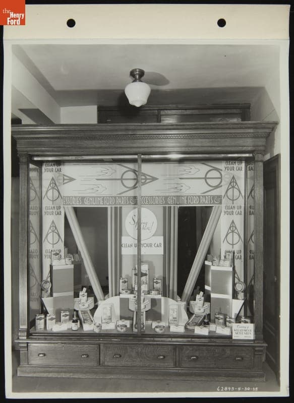 Genuine Ford V-8 Parts and Accessories Window Display, 1935
