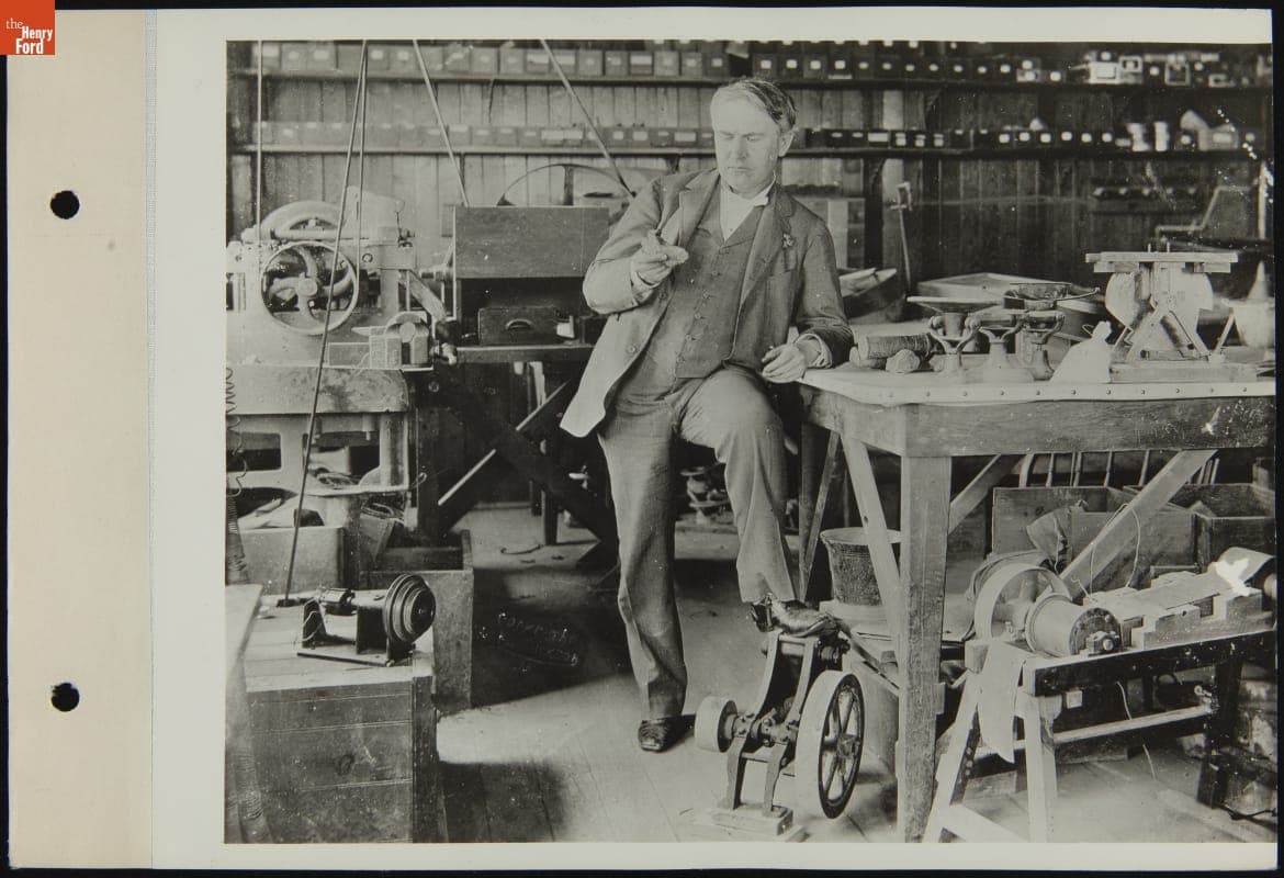 Thomas Edison at His Ore Concentrating Plant in Ogdensburg, New Jersey, circa 1896