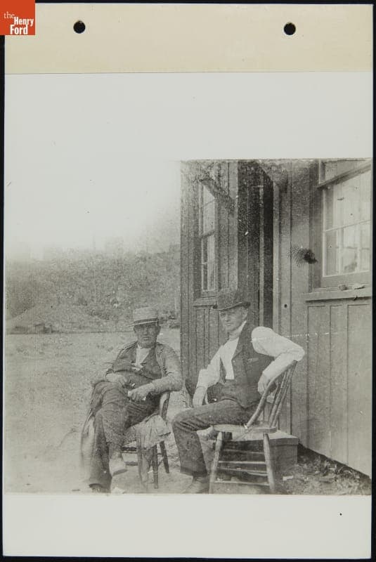 Thomas Edison and Another Man at Edison's Ore-Concentrating Works, Ogdensburg, New Jersey, circa 1895