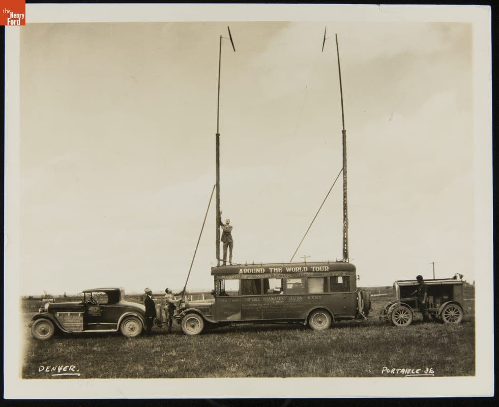 Warner Brothers Studios Portable Radio Broadcasting Station 6XBR near Denver, Colorado, 1926