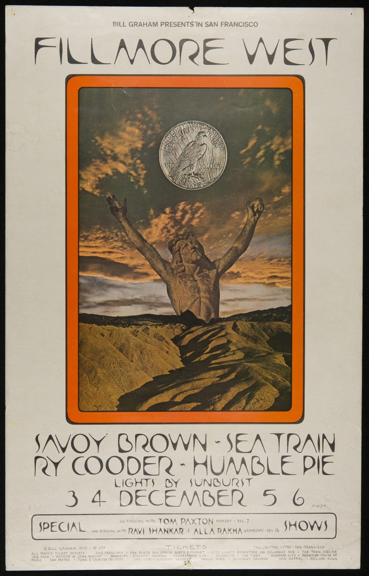 "Fillmore West: Savoy Brown, Sea Train, Ry Cooder, Humble Pie," December 1970