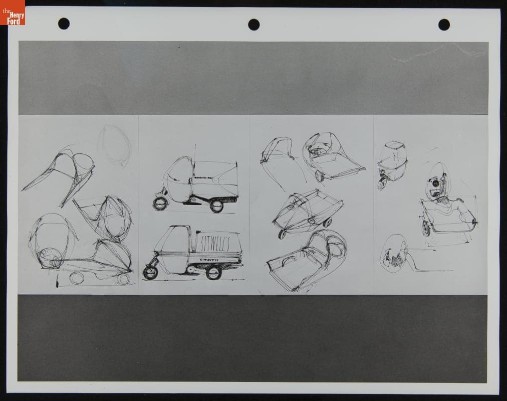 Four Automotive Design Sketches, 1959