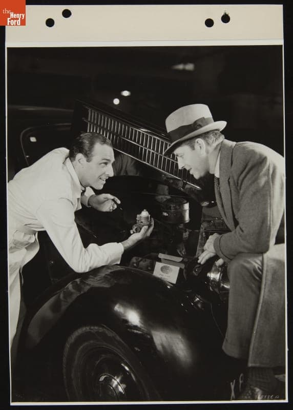 Service Attendant Selling Fuel Pump to Customer, September 1937