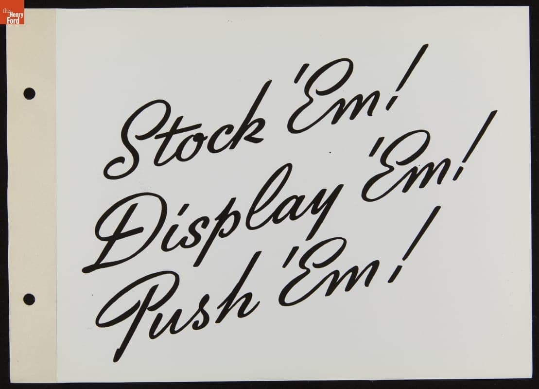 Slogan from Ford Merchandising Bulletin, June 1938