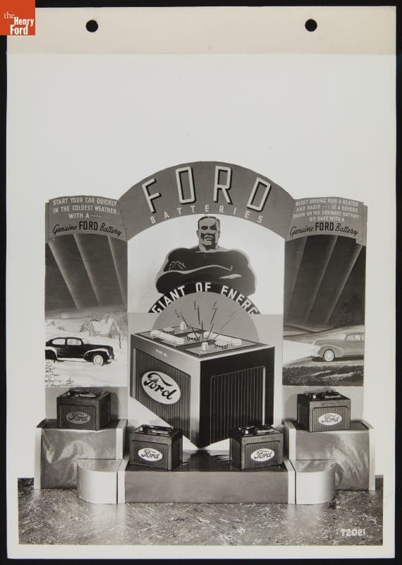 Ford Batteries "Giant of Energy" Advertisning Display, July 1939