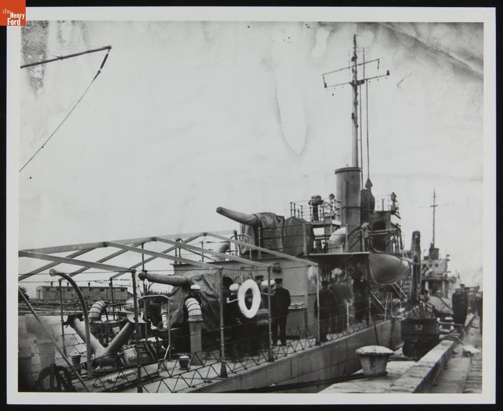 Rear Deck of Eagle Boat Showing Two Four-Inch Guns for Use Against Submarines, 1918